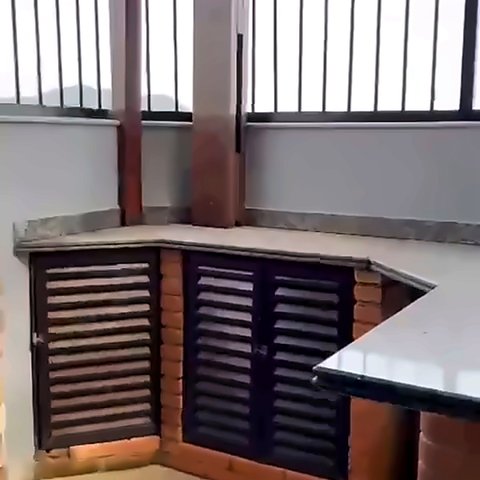 Bancada de granito da área gourmet